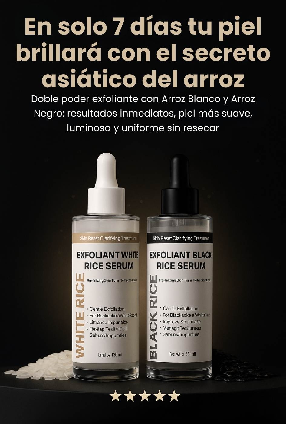 Peel Shot Glow - Ampolla de arroz blanco y negro